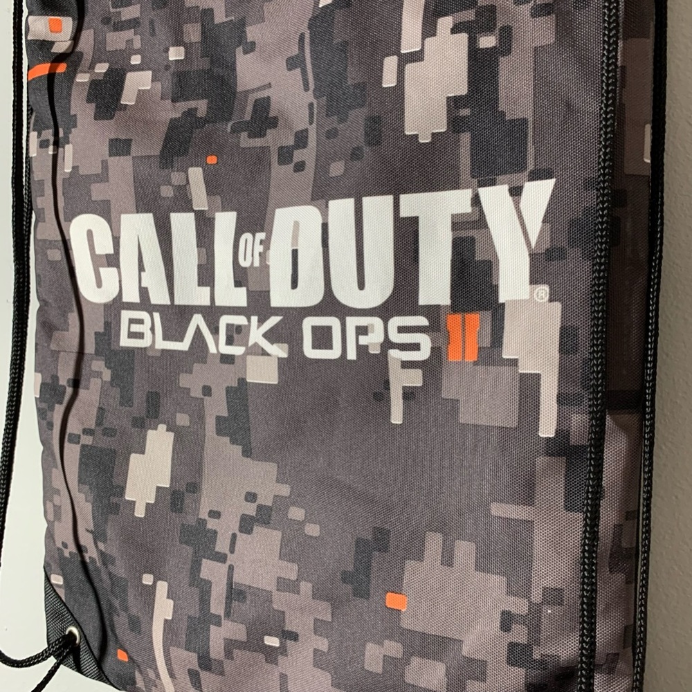 Call of duty, black ops, gaming bag/backpack 17” X 13” like new